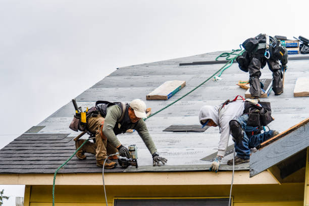 Professional Gutter Installation technician working in Ursa, IL
